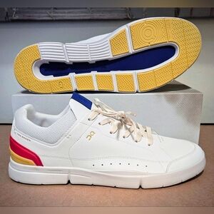 NEW ON Men's 14  "The Roger" Casual/Tennis Sneaker. White/Mustard - MSRP $200